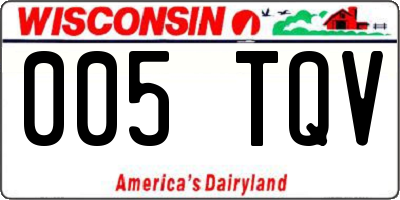 WI license plate 005TQV