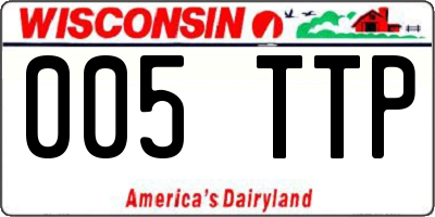 WI license plate 005TTP