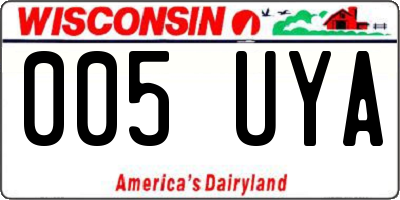 WI license plate 005UYA