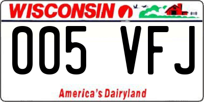 WI license plate 005VFJ