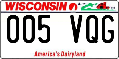 WI license plate 005VQG