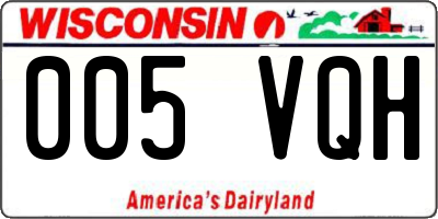 WI license plate 005VQH