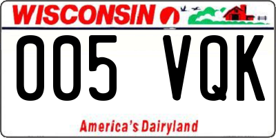 WI license plate 005VQK