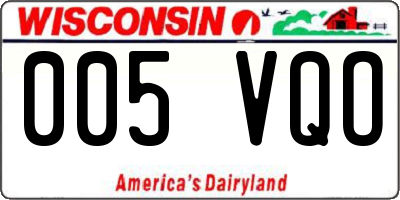 WI license plate 005VQO