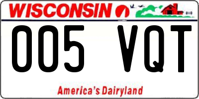 WI license plate 005VQT