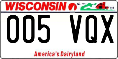 WI license plate 005VQX