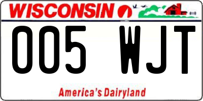 WI license plate 005WJT