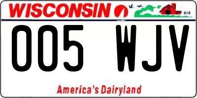 WI license plate 005WJV