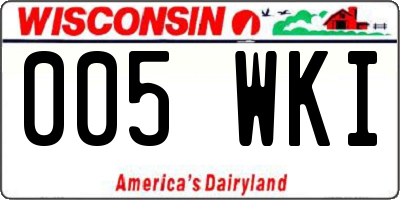 WI license plate 005WKI