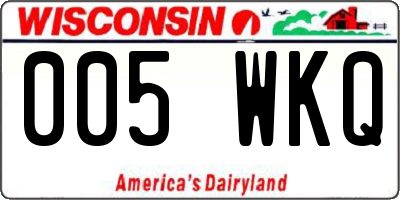 WI license plate 005WKQ