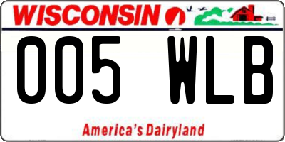 WI license plate 005WLB