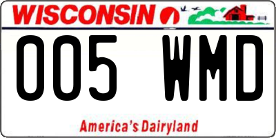 WI license plate 005WMD