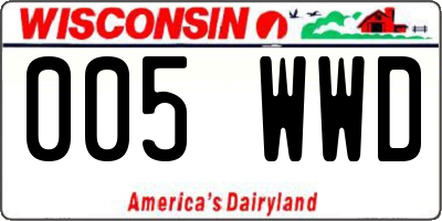 WI license plate 005WWD