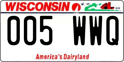WI license plate 005WWQ
