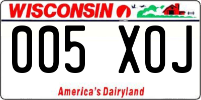 WI license plate 005XOJ