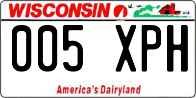 WI license plate 005XPH