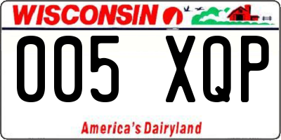 WI license plate 005XQP