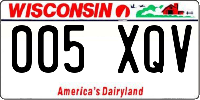 WI license plate 005XQV