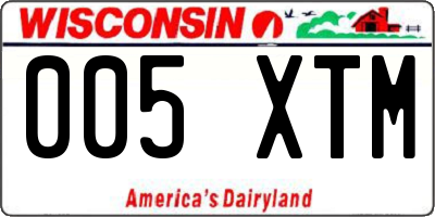 WI license plate 005XTM