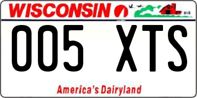 WI license plate 005XTS