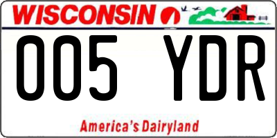 WI license plate 005YDR
