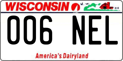 WI license plate 006NEL