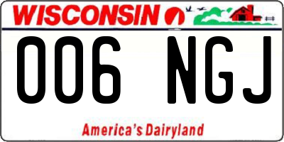 WI license plate 006NGJ
