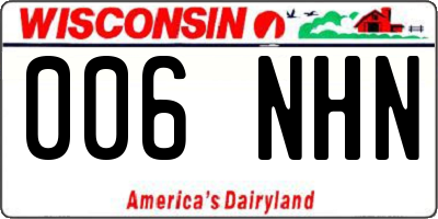 WI license plate 006NHN