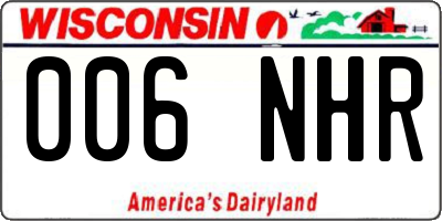 WI license plate 006NHR