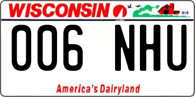 WI license plate 006NHU