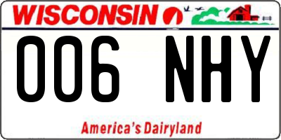 WI license plate 006NHY