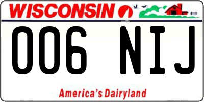 WI license plate 006NIJ