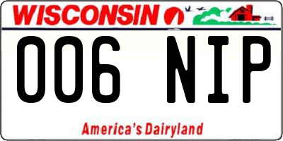 WI license plate 006NIP