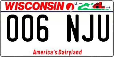 WI license plate 006NJU