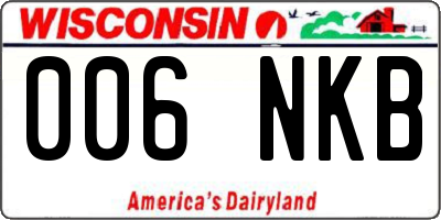 WI license plate 006NKB