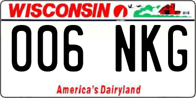 WI license plate 006NKG