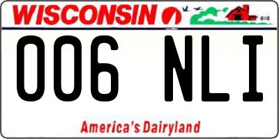 WI license plate 006NLI