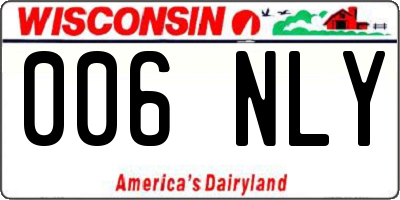 WI license plate 006NLY