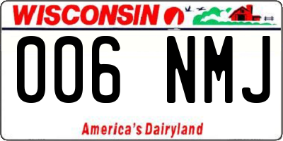 WI license plate 006NMJ