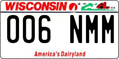 WI license plate 006NMM