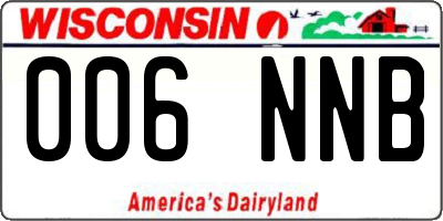 WI license plate 006NNB