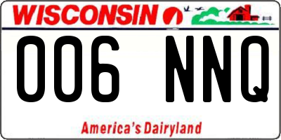 WI license plate 006NNQ