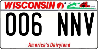 WI license plate 006NNV