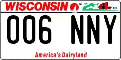WI license plate 006NNY