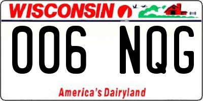 WI license plate 006NQG