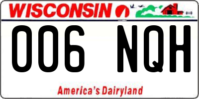 WI license plate 006NQH
