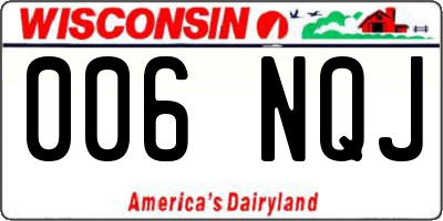 WI license plate 006NQJ