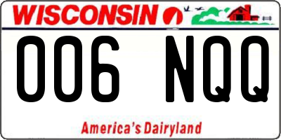 WI license plate 006NQQ