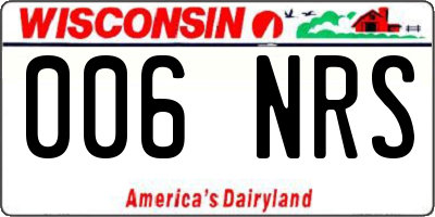 WI license plate 006NRS