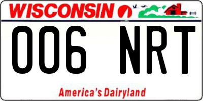 WI license plate 006NRT